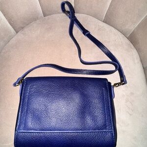 Chic Navy Leather Crossbody Bag